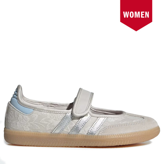 Women's Adidas Originals x Liberty London Samba Jane - Chalk Pearl/Silver Metallic Chalk Pearl Silver Metallic Chalk White
