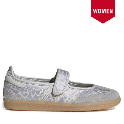 Women's Adidas Samba Jane - Silver Metallic / Grey One Silver Metallic Grey One