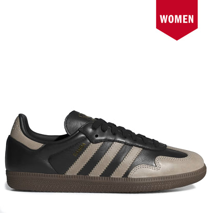 Women's Adidas Samba OG - Core Black / Wonder Beige / Gold Metallic Core Black Wonder Beige Gold Metallic