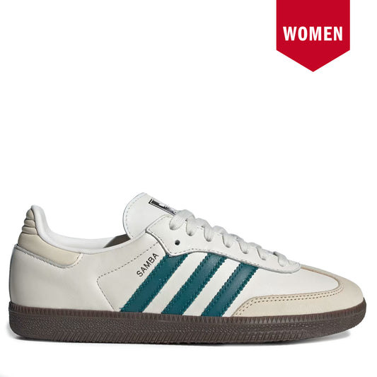 Women's Adidas Samba OG - Cloud White / Legacy Teal / Wonder White Cloud White Legacy Teal Wonder White