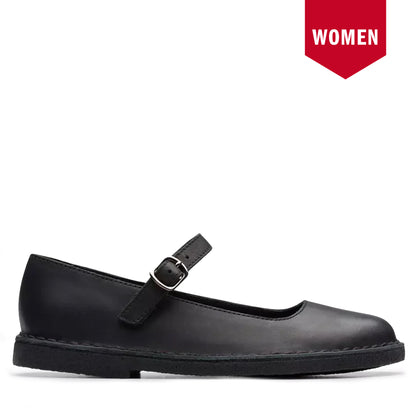 Women's Clark Desert Jane Leather - Black Black