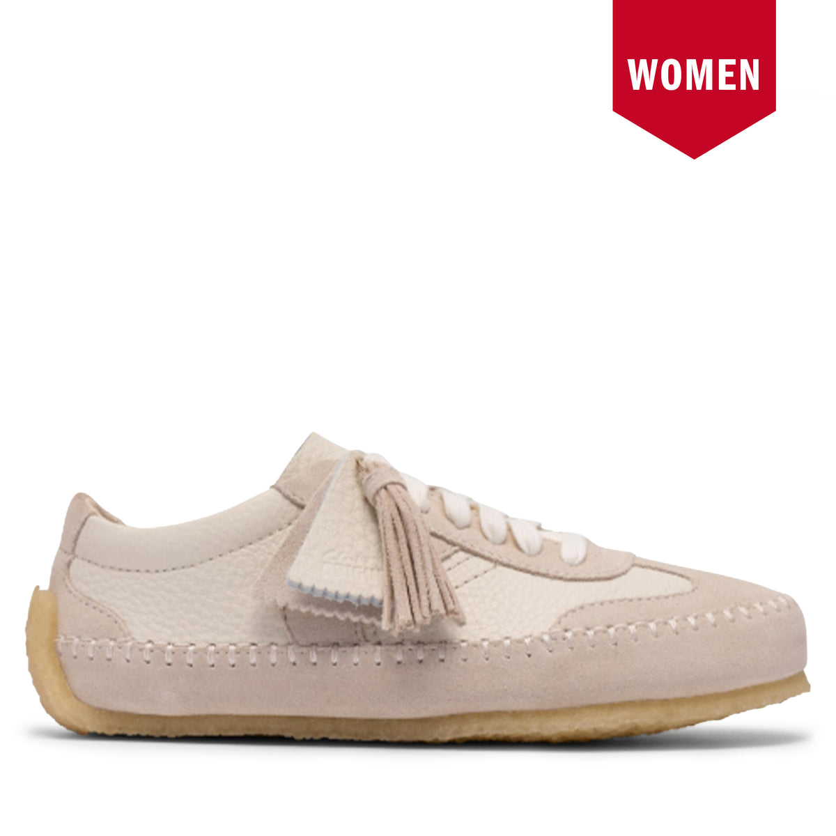 Women's Clarks Tor Low - Off White Suede