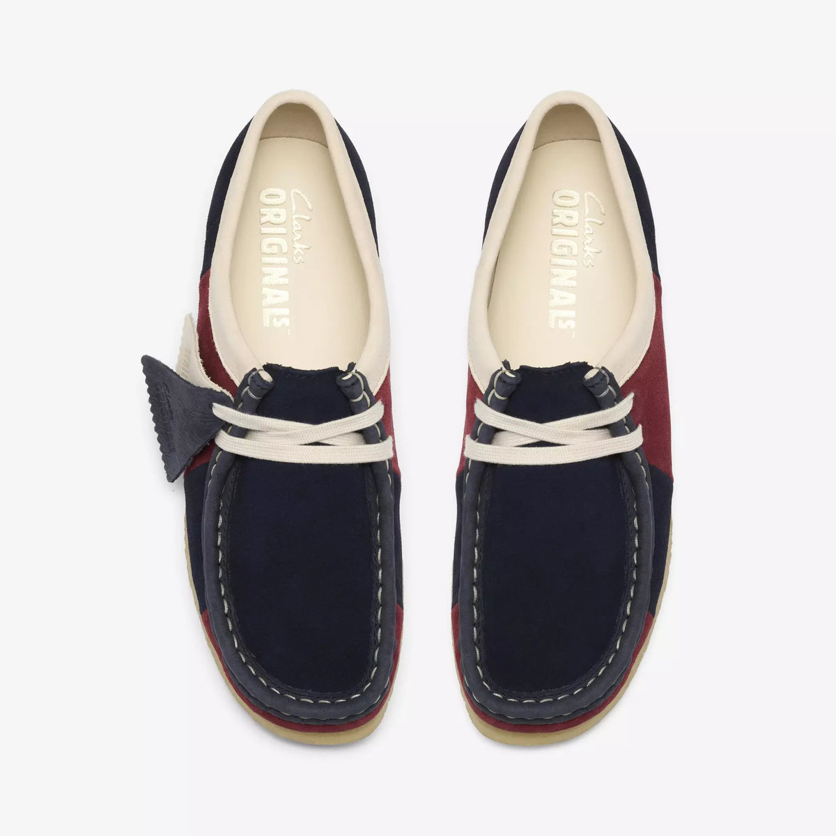 Women's Clarks Wallabee - Navy Stripe