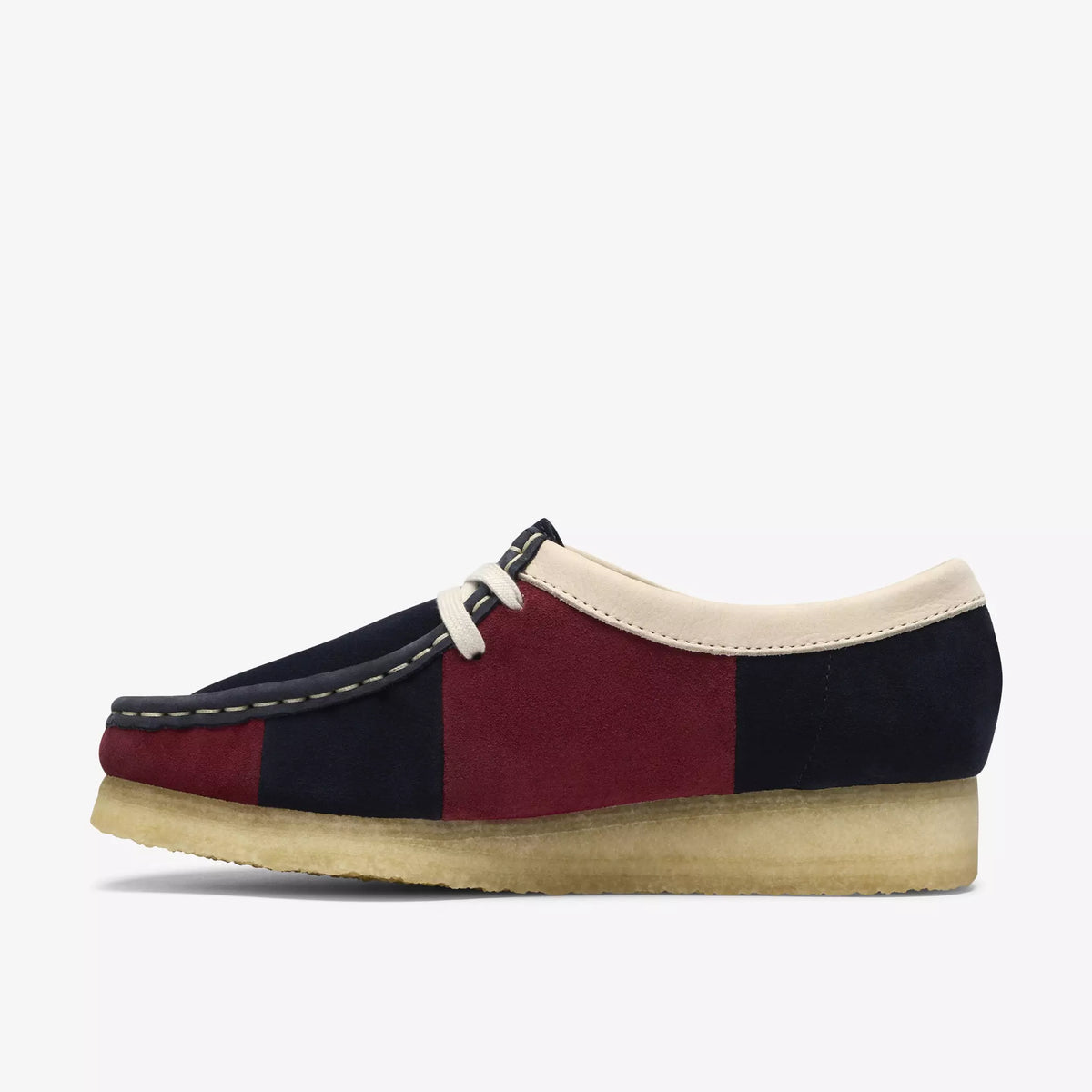 Women's Clarks Wallabee - Navy Stripe