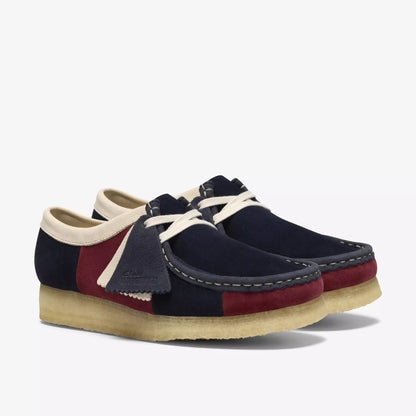 Women's Clarks Wallabee - Navy Stripe