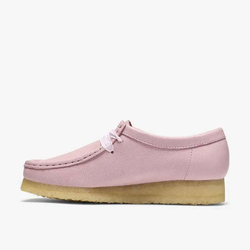 Women's Clarks Wallabee - Baby Pink Leather