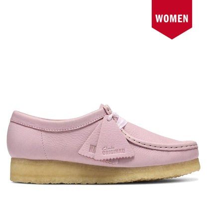 Women's Clarks Wallabee - Baby Pink Leather