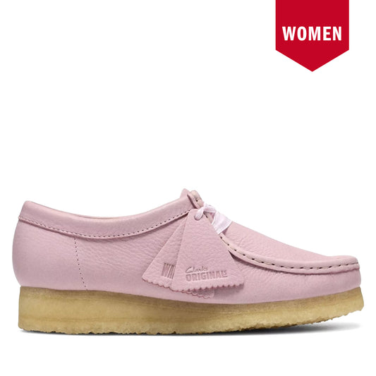 Women's Clarks Wallabee - Baby Pink Leather Baby Pink Leather