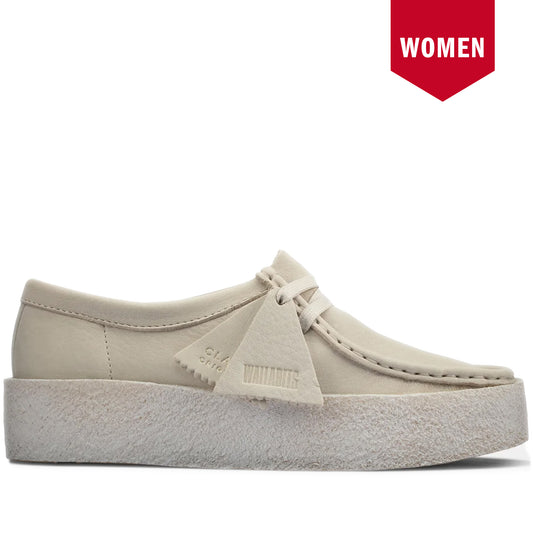 Women's Clarks Wallabee Cup - White Nubuck