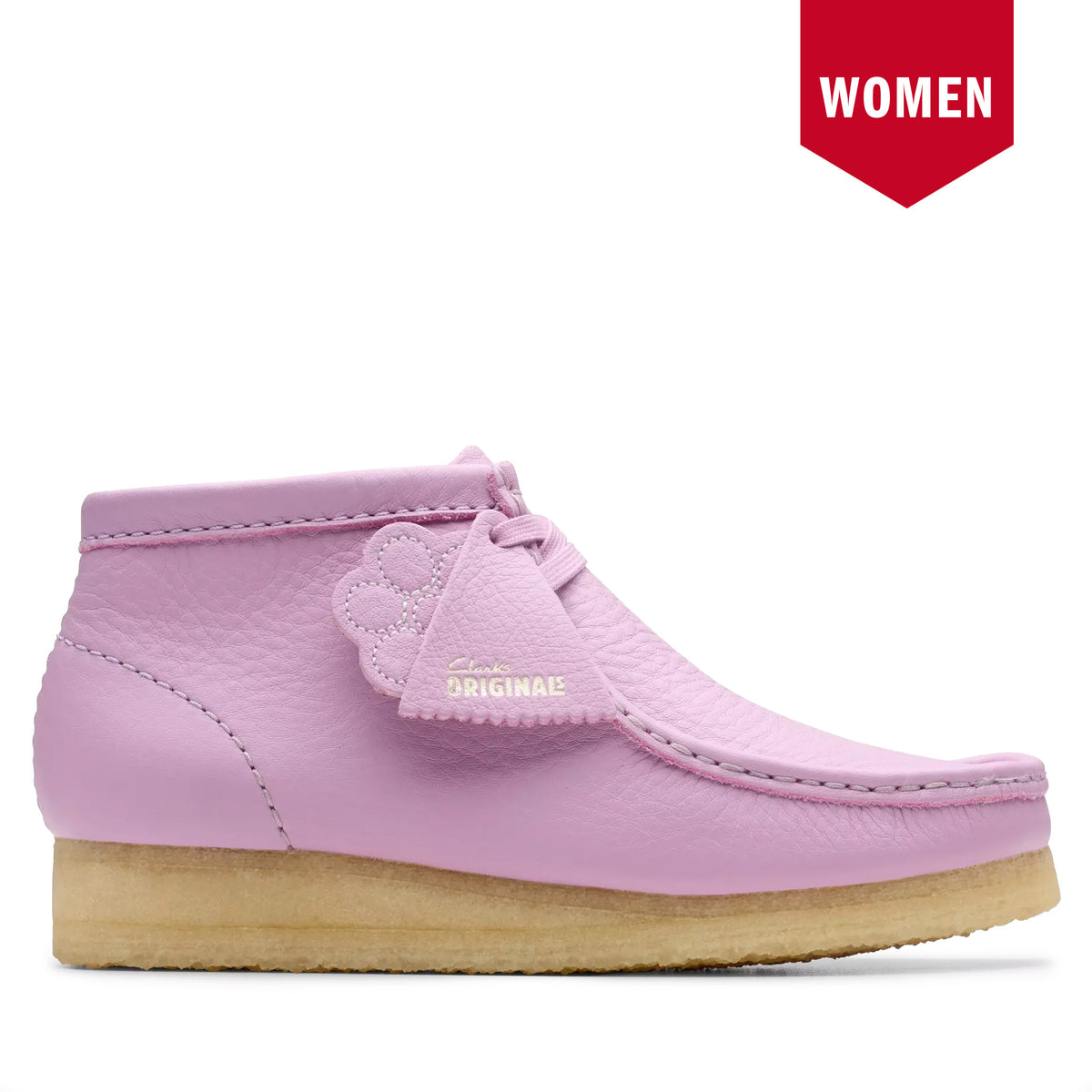 Women's Clarks Wallabee Boot - Mauve Leather