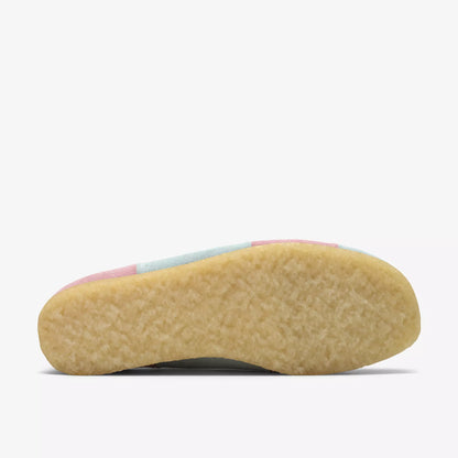 Women's Clarks Wallabee - Pale Blue Stripe