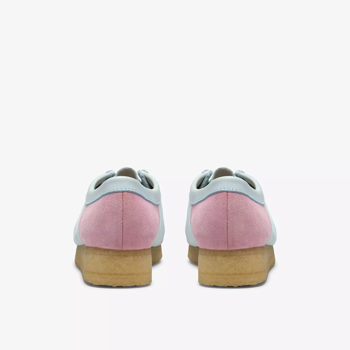 Women's Clarks Wallabee - Pale Blue Stripe