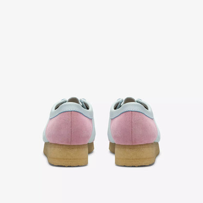 Women's Clarks Wallabee - Pale Blue Stripe