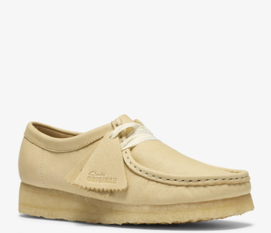 Women's Clarks Wallabee - Pale Yellow Leather