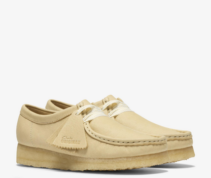 Women's Clarks Wallabee - Pale Yellow Leather
