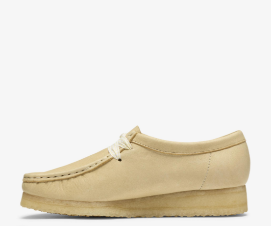 Women's Clarks Wallabee - Pale Yellow Leather
