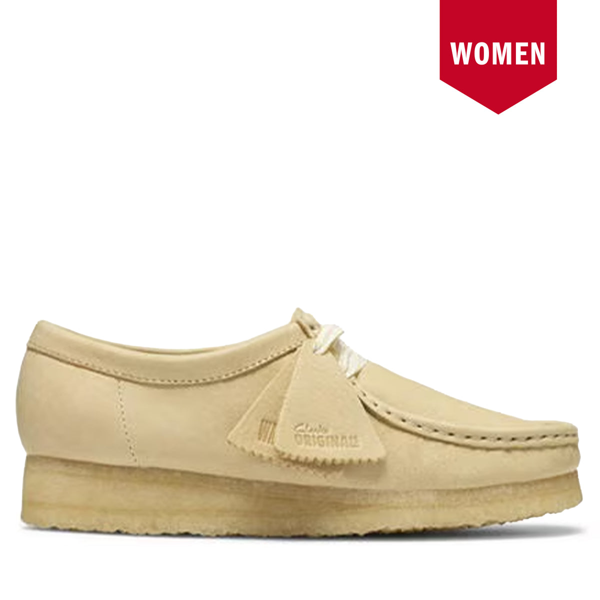 Women's Clarks Wallabee - Pale Yellow Leather