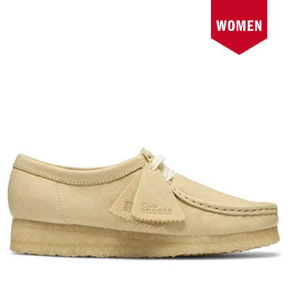 Women's Clarks Wallabee - Pale Yellow Leather