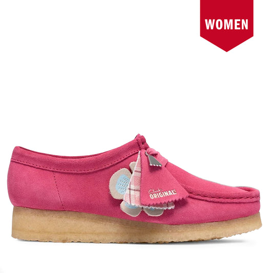 Women's Clarks Wallabee - Pink Interest Pink Interest