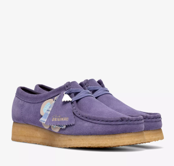 Women's Clarks Wallabee - Purple Interest