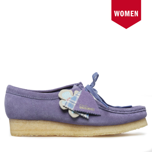 Women's Clarks Wallabee - Purple Interest Purple Interest