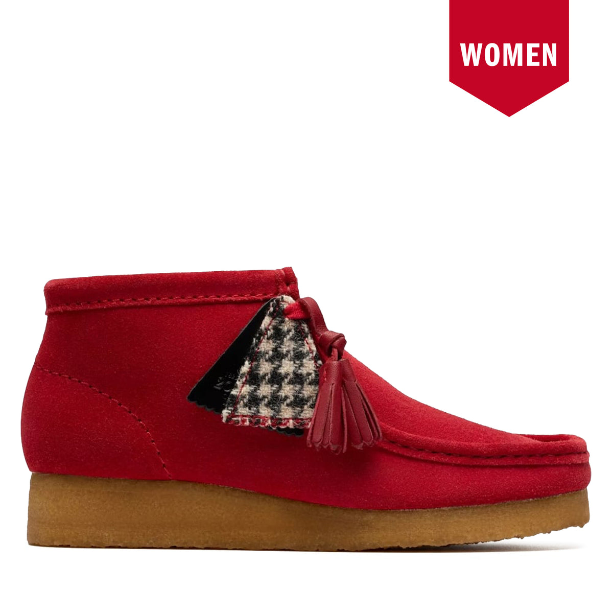 Women's Clarks Wallabee - Red Suede Red Suede