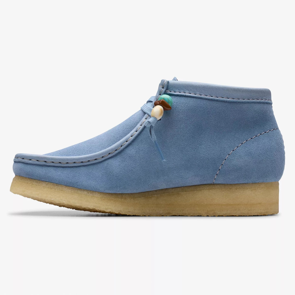 Women's Clarks Wallabee Boot - Powder Blue Suede