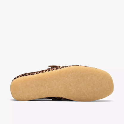 Women's Clarks Wallabee T Bar - Leopard Print