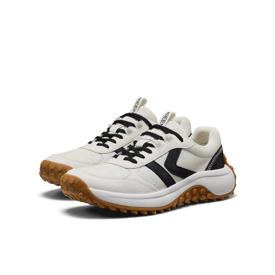 Women's Keen KS86 Leather Sneaker - Star White/Black