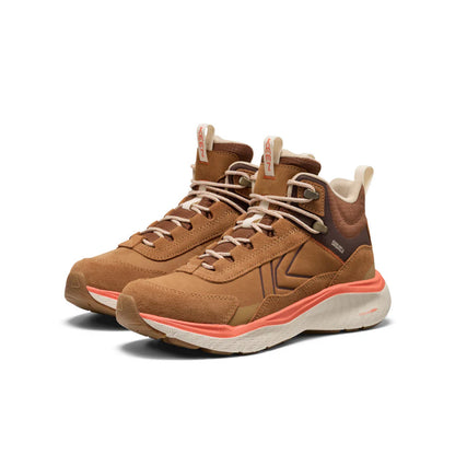 Women's Keen Leiki Leather Waterproof Hiking Boots - Chipmunk/Birch