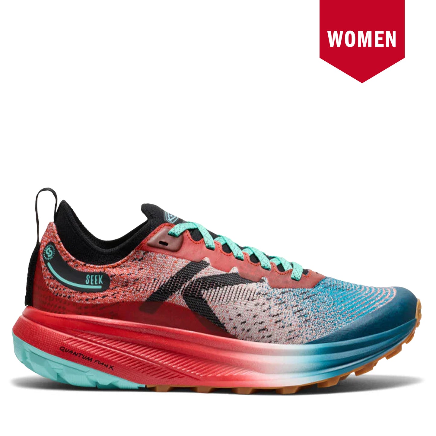 Women's Keen Seek Trail-Running Shoes - Grenadine/Ocean Depths Grenadine Ocean Depths