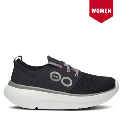 Women's OOFOS OOmy Stride - Black/White 10