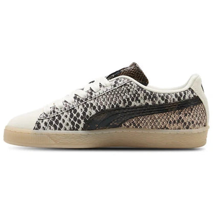 Women's Puma Suede Snake - Frosted Ivory/Puma Black