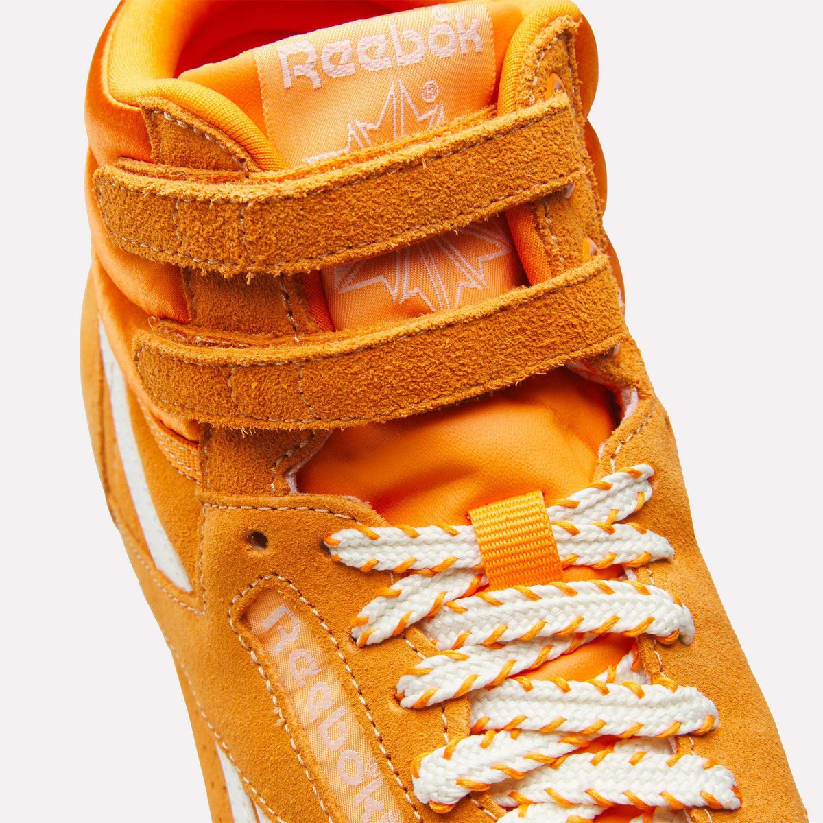 Women's Reebok Freestyle Hi - Arena Orange/Chalk/Vintage Chalk