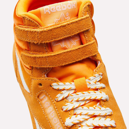 Women's Reebok Freestyle Hi - Arena Orange/Chalk/Vintage Chalk