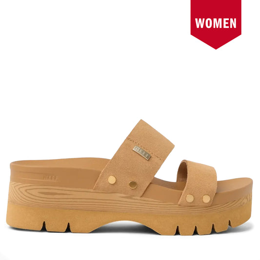 Women's REEF Vista Higher Cleo Sandals - Tan Suede Tan Suede