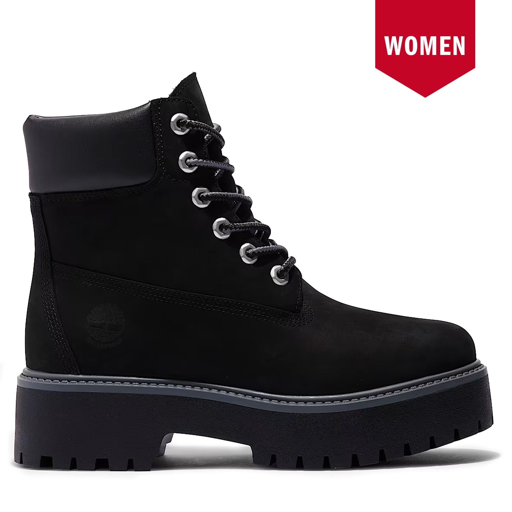 Women's Timberland Stone Street 6 Inch Waterproof Platform - Jet Black Jet Black