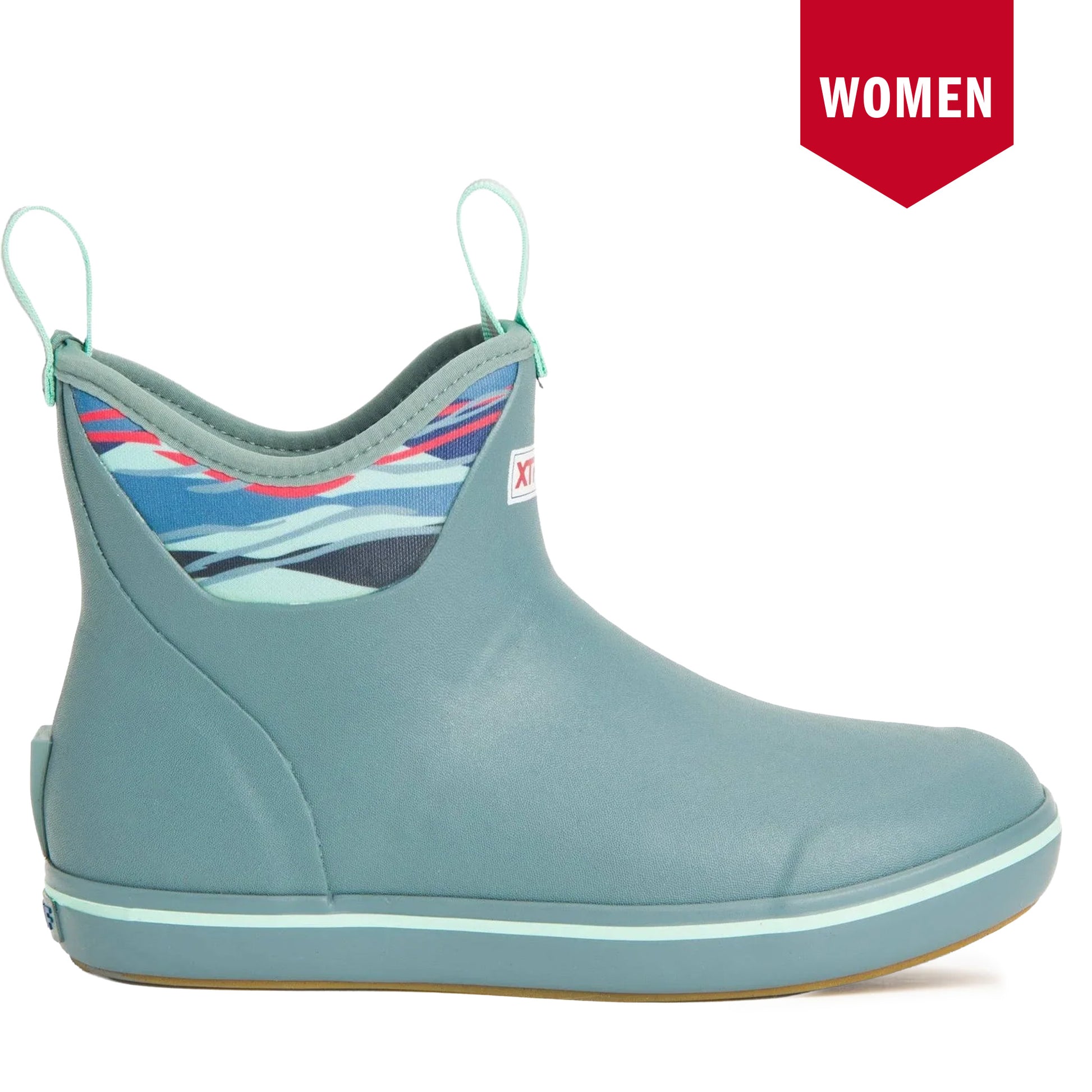 Women's XTRATUF 6" Ankle Deck Boots - Trooper Blue & Beach Glass Trooper Blue & Beach Glass