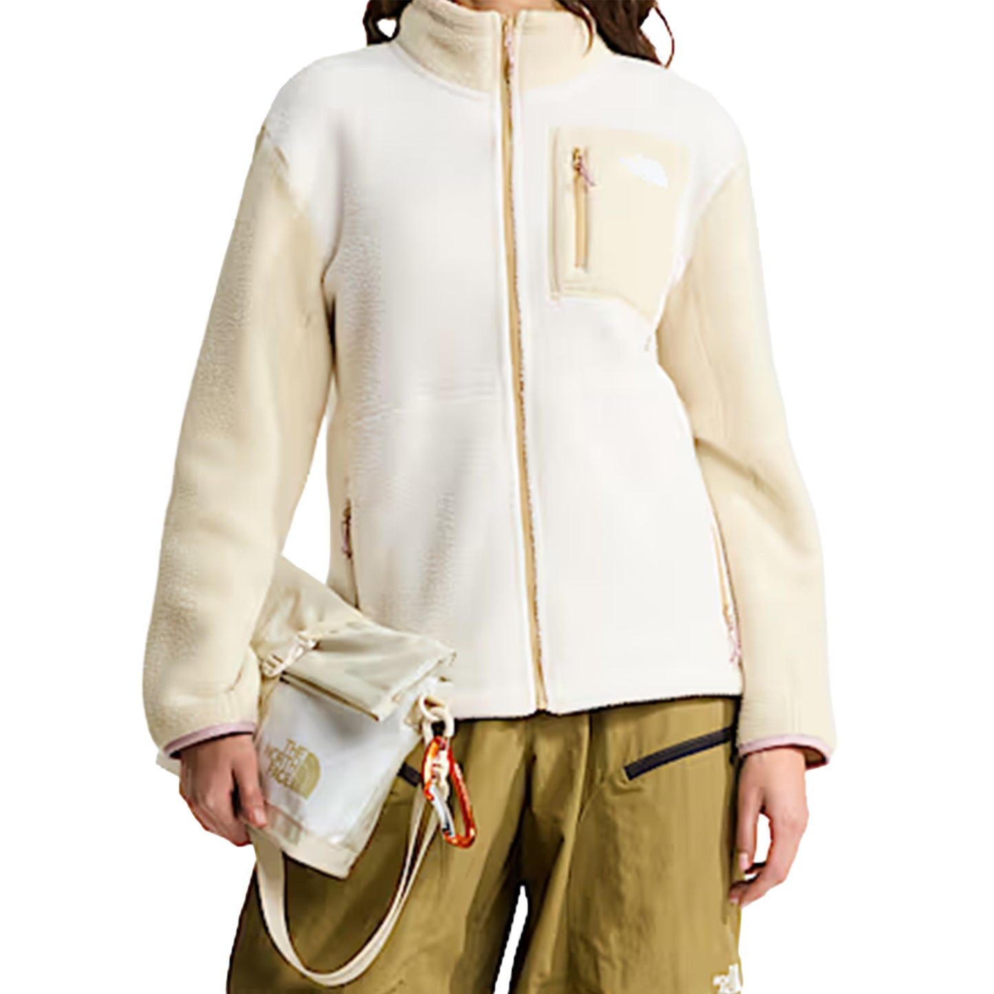 Women's Yumiori Full-Zip Jacket White Dune-Desert Stone-Metal Pink