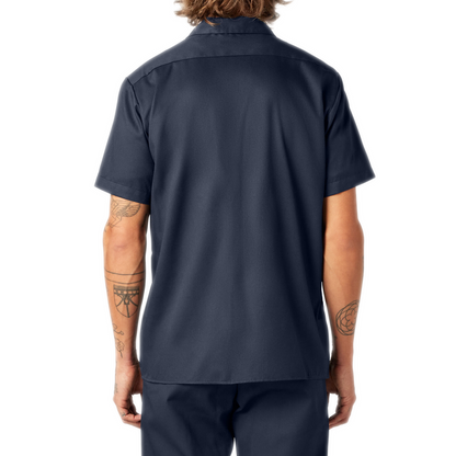 Men's Dickies Slim Fit FLEX Twill Work Shirt - Dark Navy