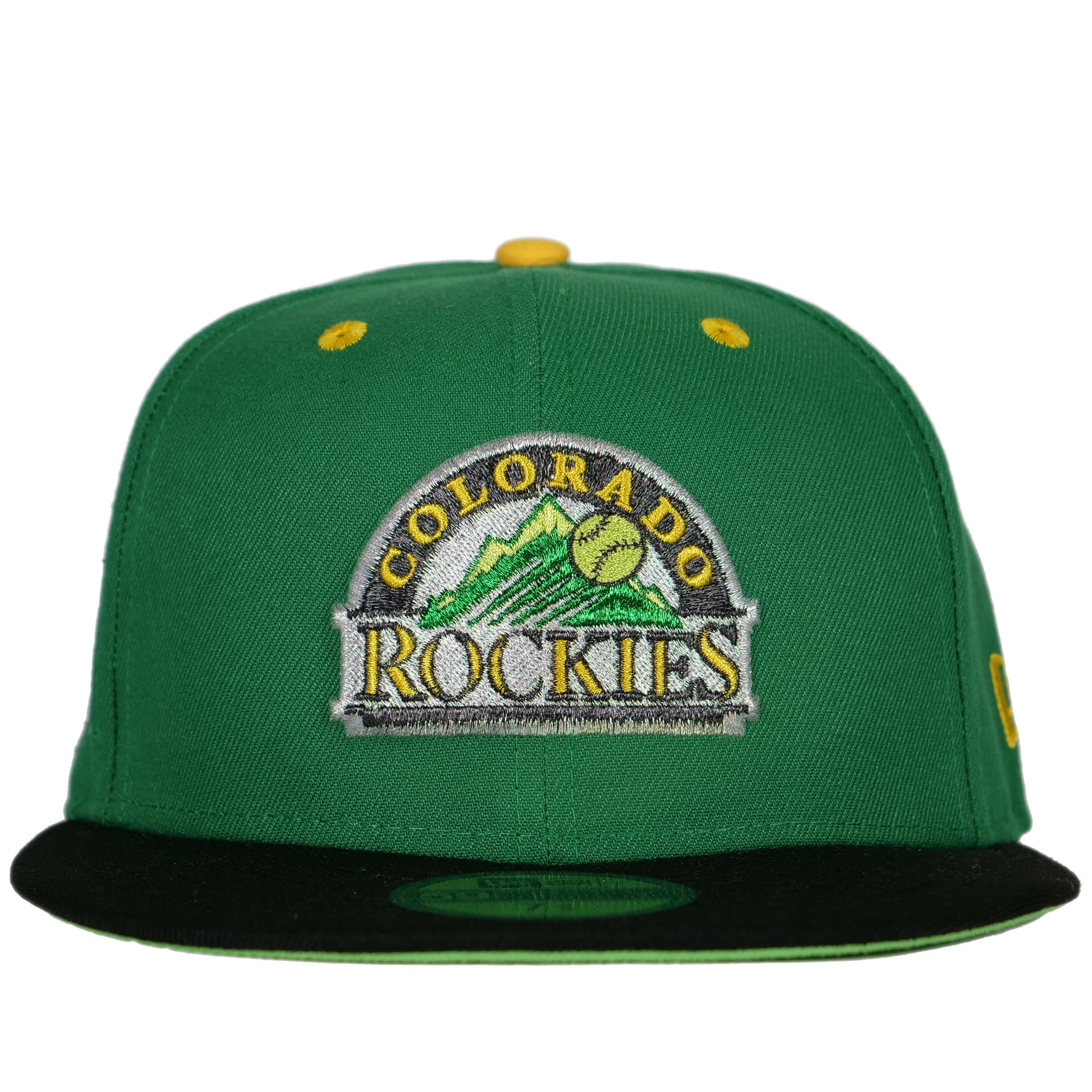 New Era Colorado Rockies 59FIFTY Fitted Hat - Green/ Black 7 1/4